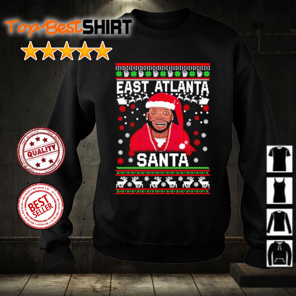 Official gucci Mane east atlanta santa Christmas sweater, hoodie and sweater