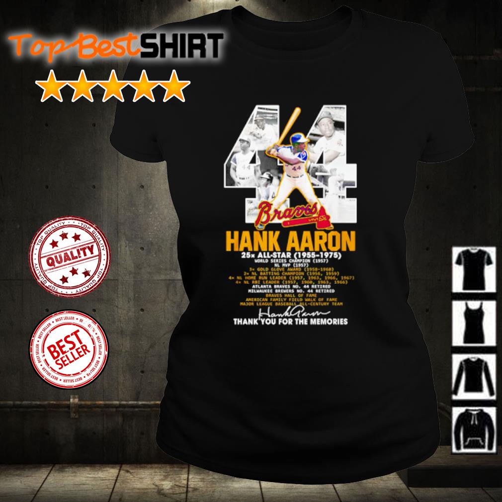 44 Hank Aaron signature shirt, hoodie, sweater, long sleeve and tank top