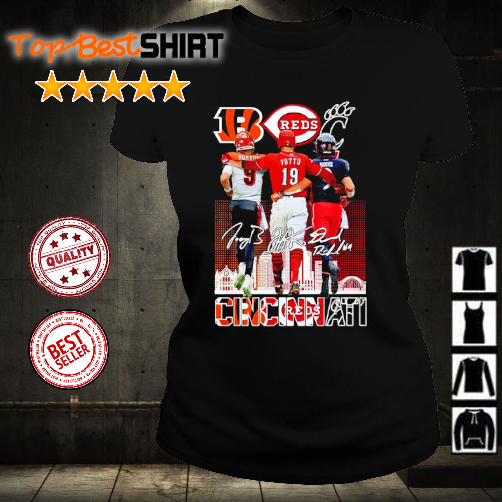 The Cincinnati Sport team Joe Burrow Joey Votto and Desmond Ridder  signatures shirt, hoodie, sweater, long sleeve and tank top