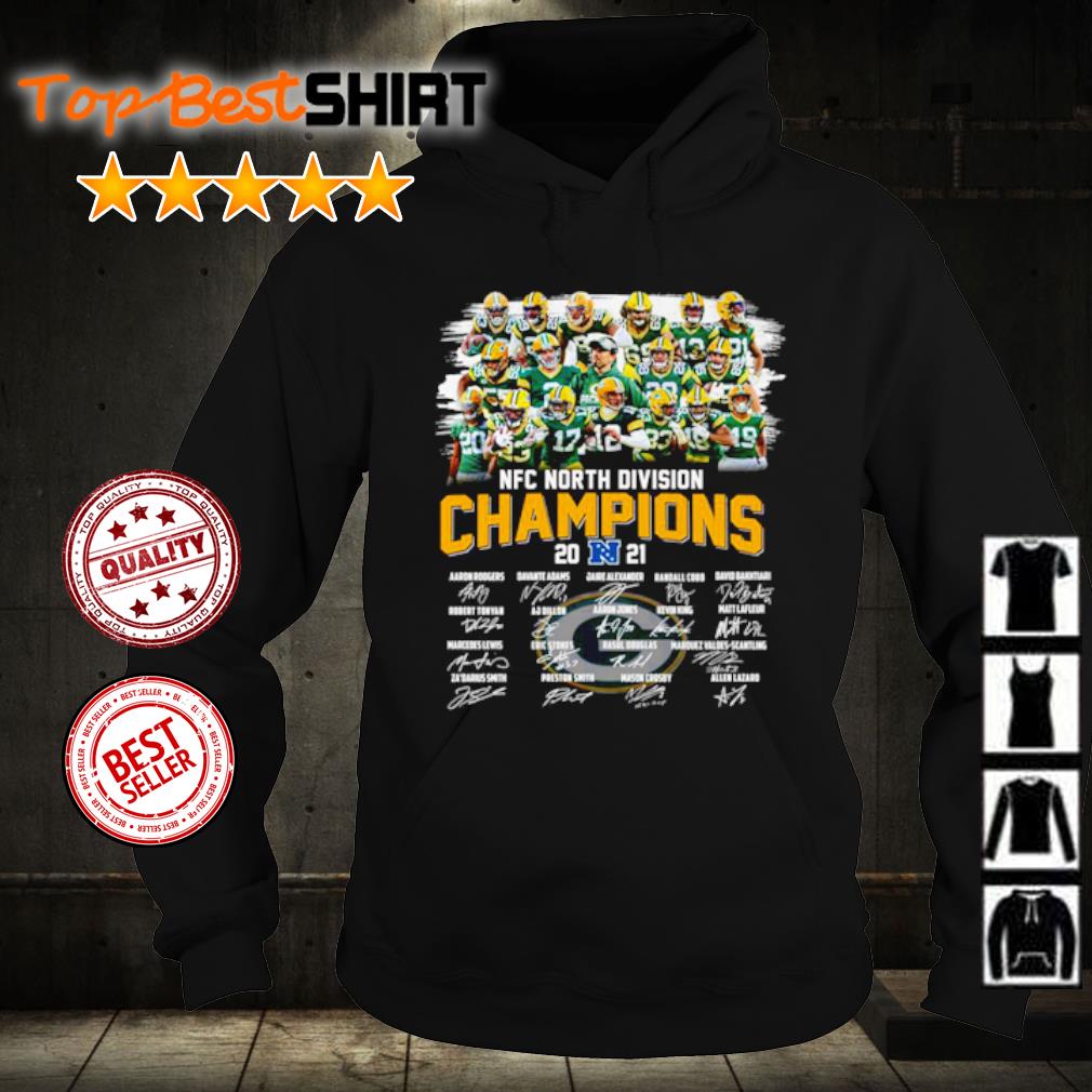 Green Bay Packers 2021 NFC north division Champions signatures shirt,  hoodie, sweatshirt and tank top