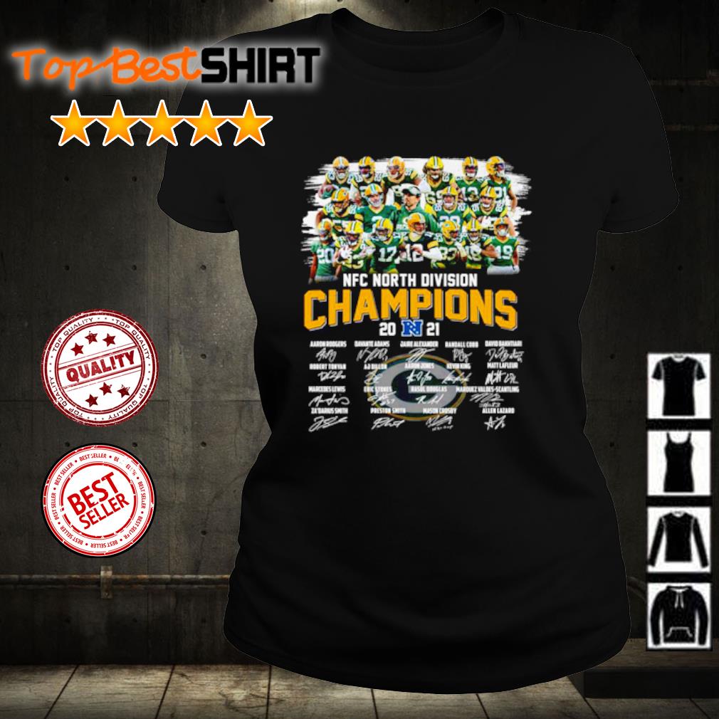 Green Bay Packers 2021 NFC north division Champions signatures shirt,  hoodie, sweatshirt and tank top