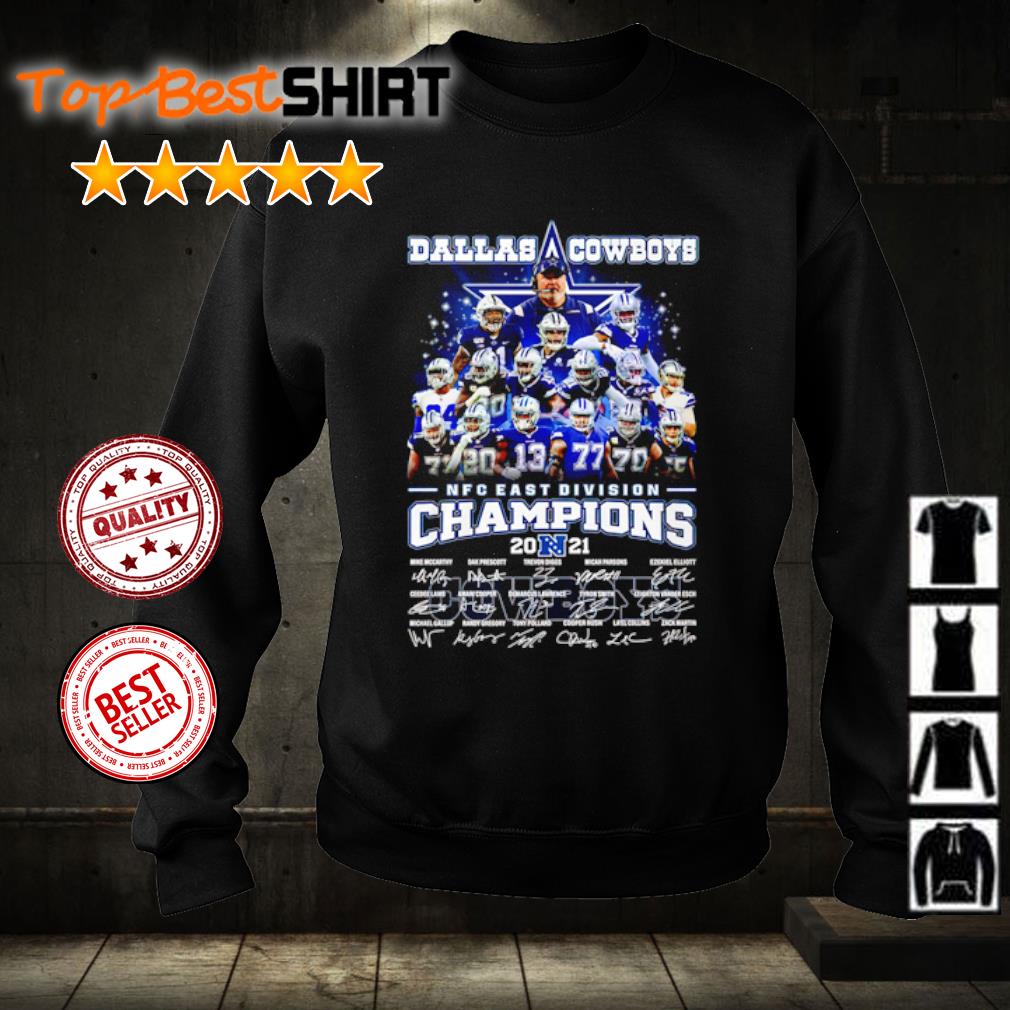 Original dallas Cowboys NFC East Division Champions 2021 signatures shirt,  hoodie and sweater