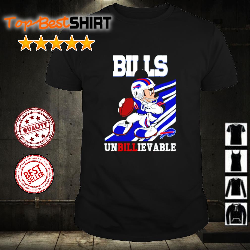 Buffalo Bills Slogan Unbillievable Mickey Mouse NFL T shirt