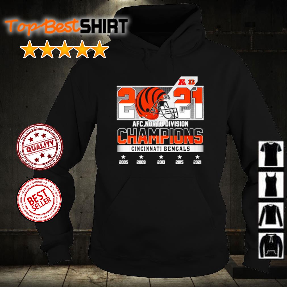 Cincinnati Bengals AFC North Division Champions 2005-2022 shirt, hoodie,  sweater, long sleeve and tank top