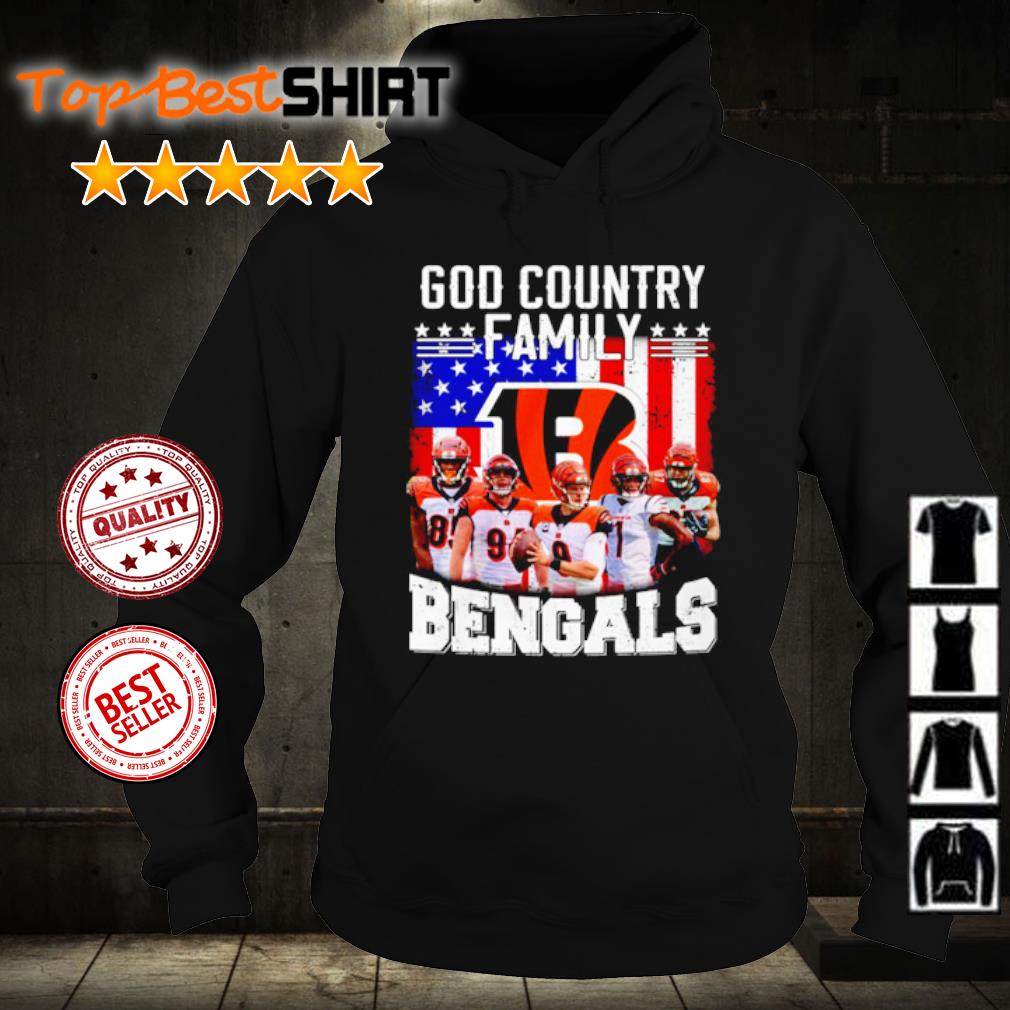 Cincinnati Bengals God Family Country Bengals America Flag shirt, hoodie,  sweater, long sleeve and tank top