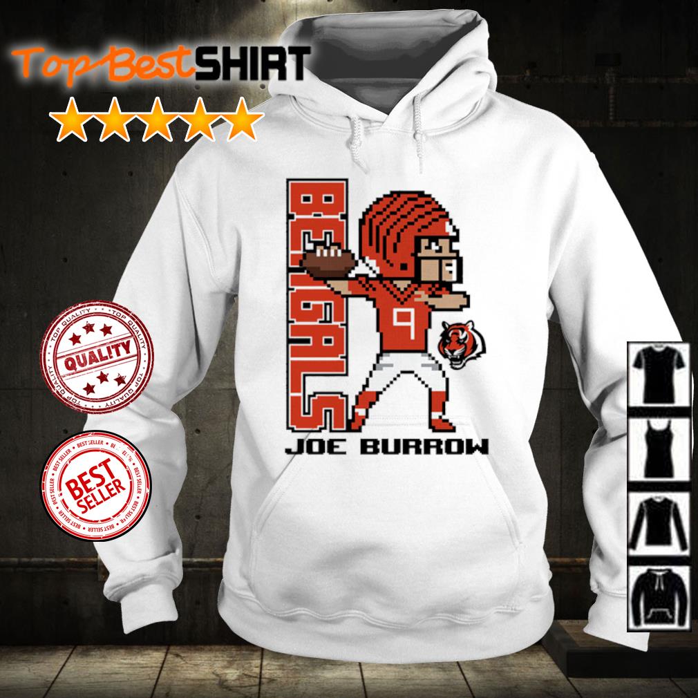 Joe Burrow Cincinnati Bengals Youth Pixel Player 2.0 shirt, hoodie