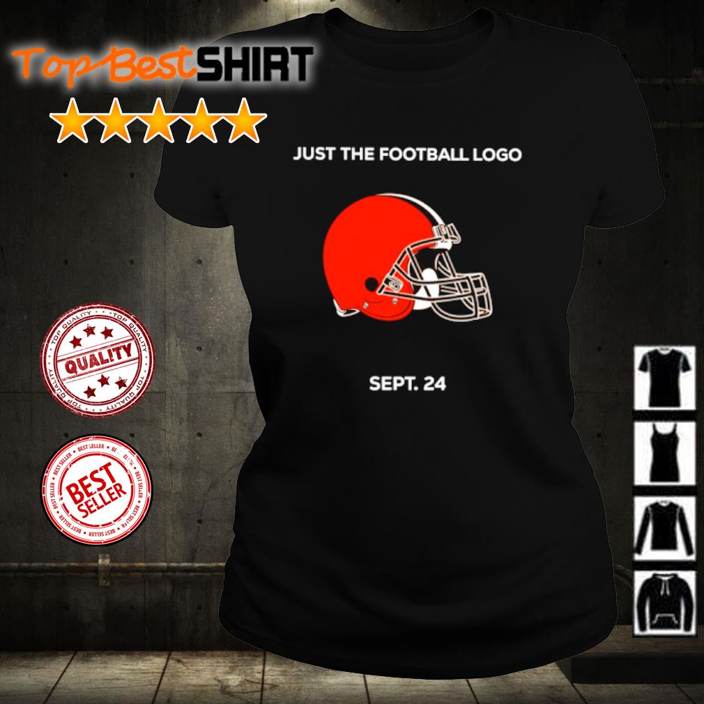 Original cleveland Browns just the Football logo Sept 24 shirt