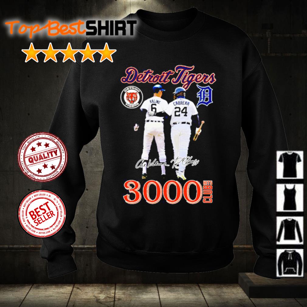 Official detroit Tigers 3000 Hits Club Kaline and Cabrera
