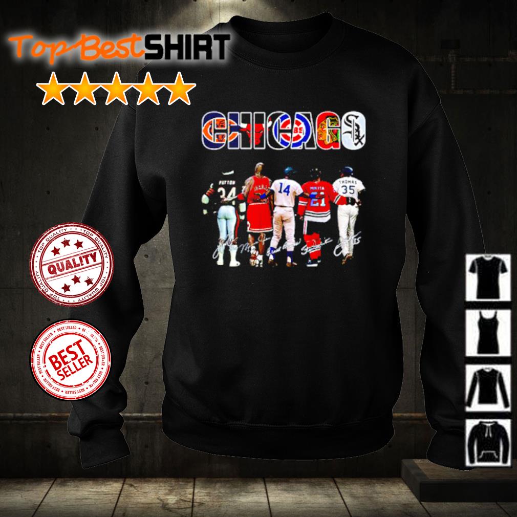 Chicago Bear Cubs White Sox Blackhawks Bulls Legends Team T Shirt