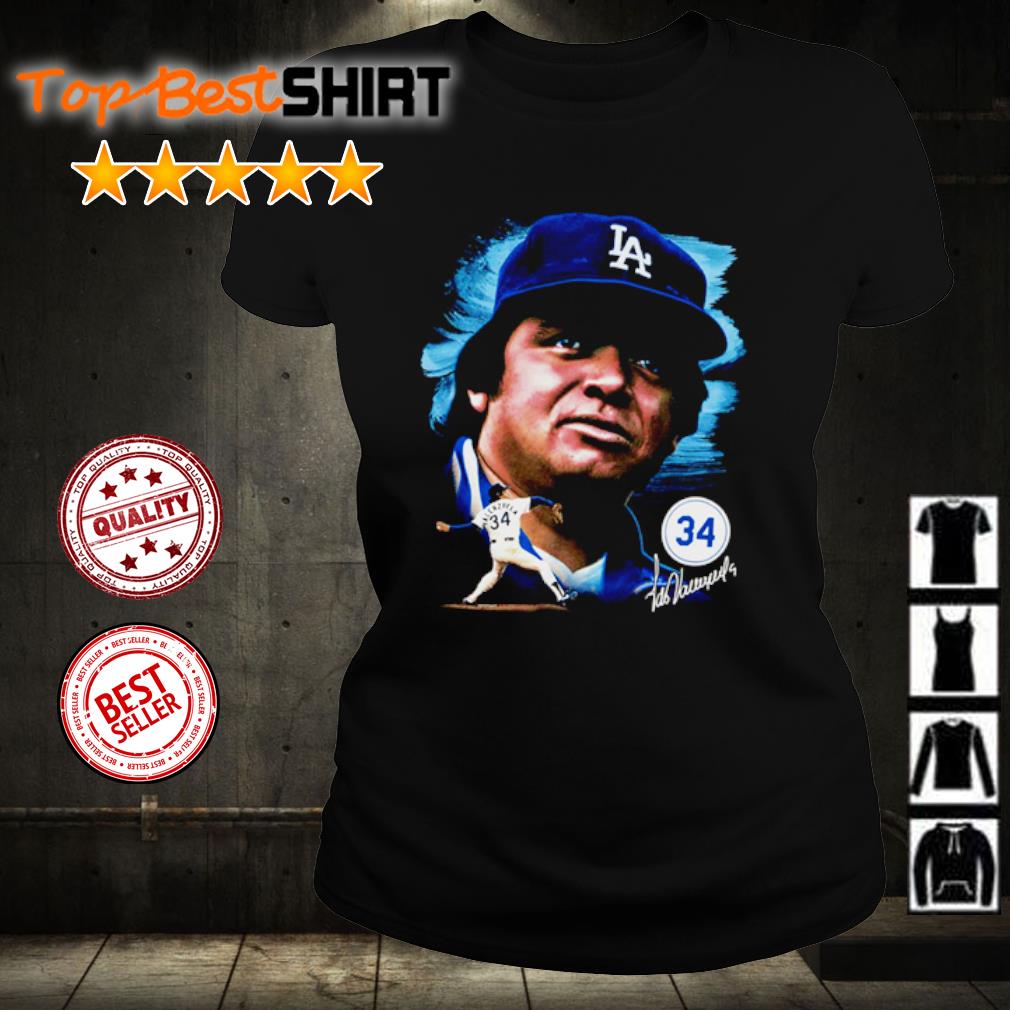 Official fernando Valenzuela #34 Los Angeles Dodgers Mitchell & Ness  Cooperstown Collection Portrait Shirt, hoodie, sweater, long sleeve and  tank top