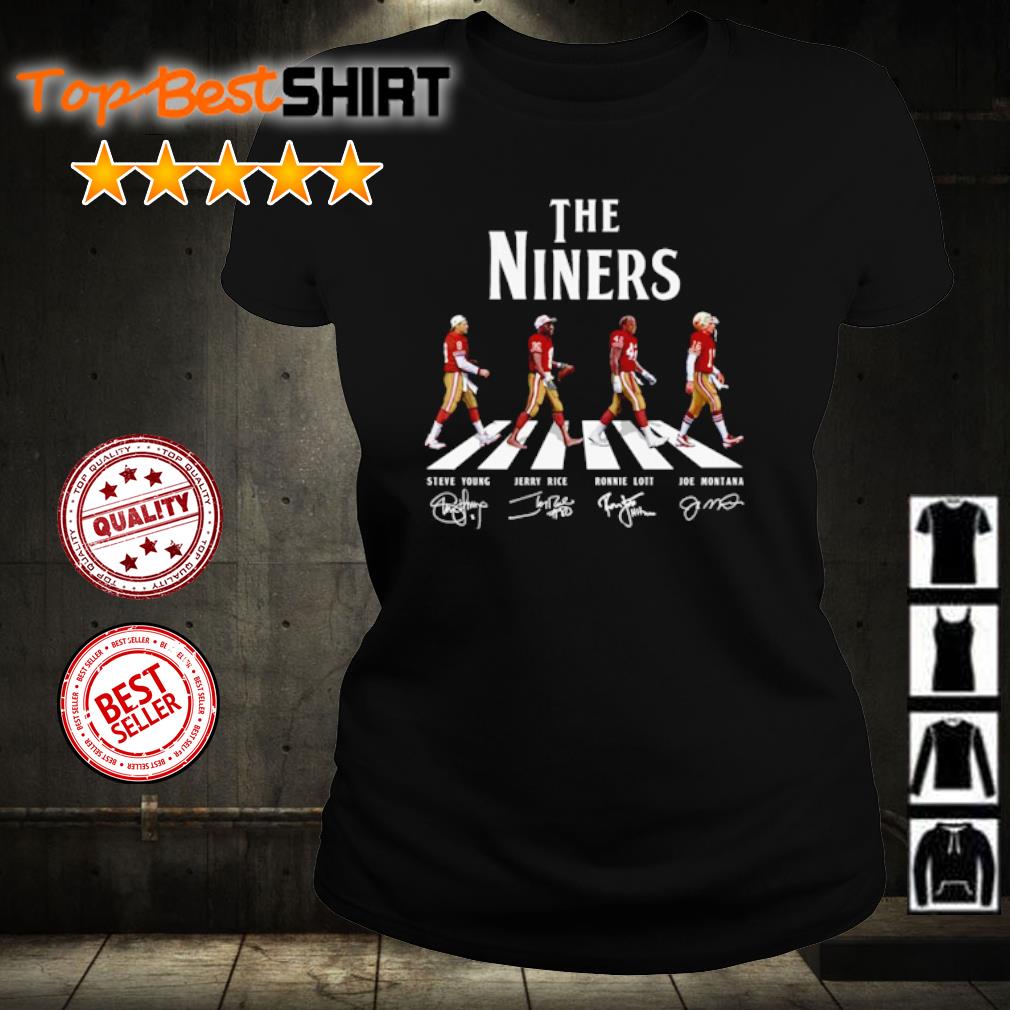 The Niners San Francisco 49ers Abbey Road Signatures 2023 T-shirt,Sweater,  Hoodie, And Long Sleeved, Ladies, Tank Top