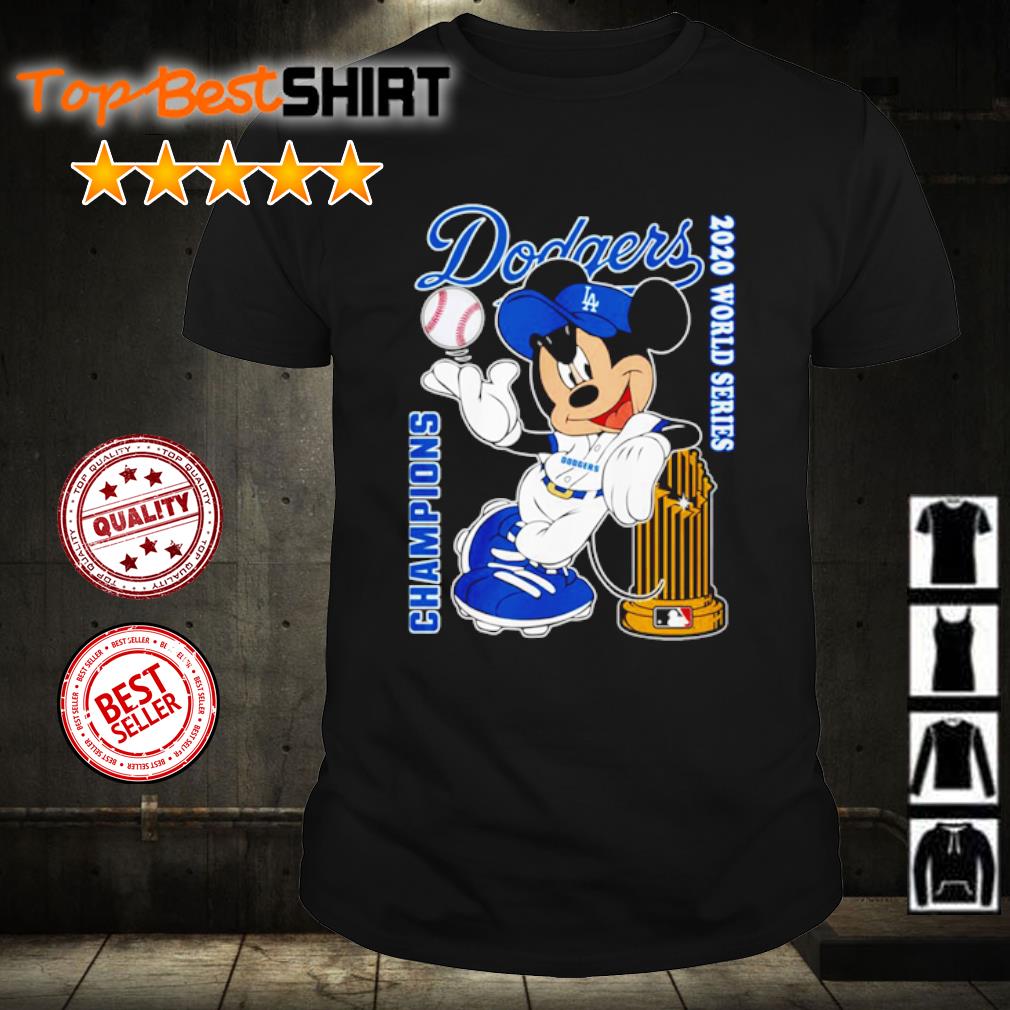 Mickey Mouse Los Angeles Dodgers Champions 2020 World Series shirt