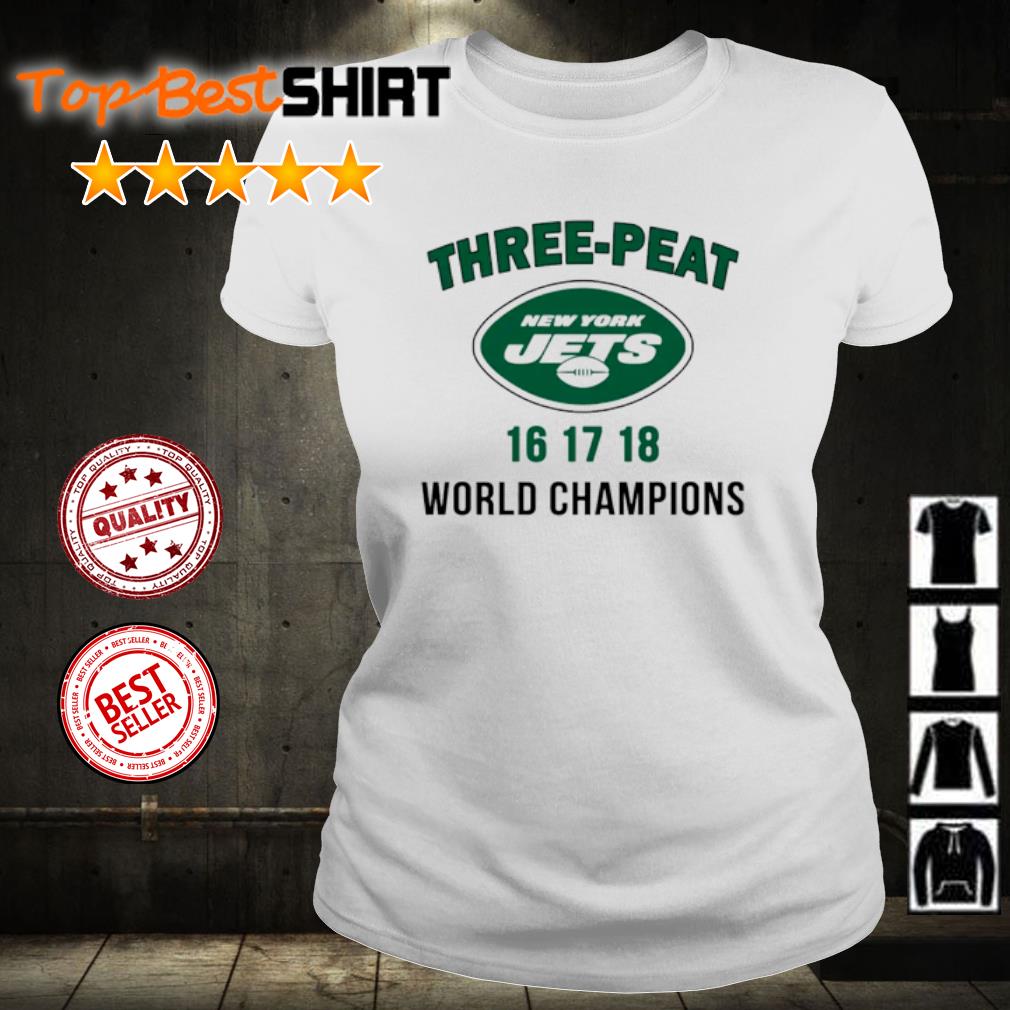 New York Jets Three Peat 16 17 18 World Champions Shirt